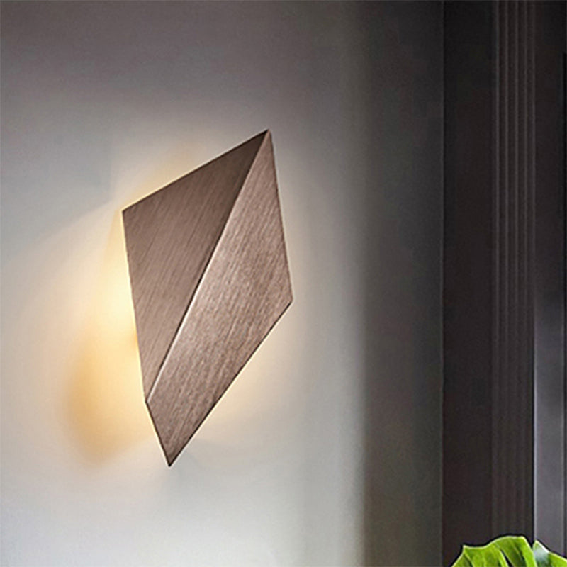Avtoit | Metallic geometric wall-mounted light postmodern 1 light black/gray/white wall lamp fixture