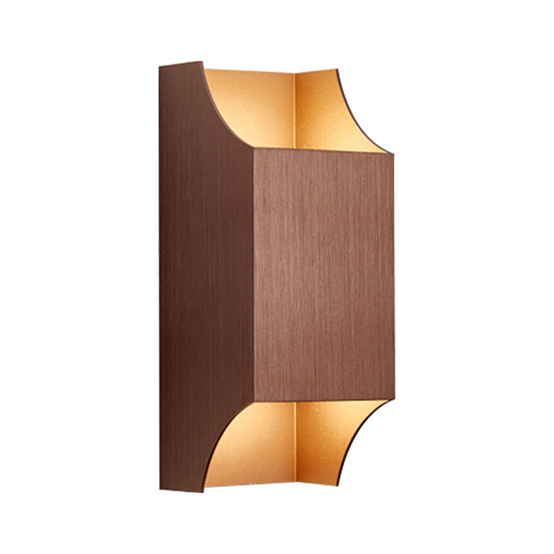 Avtoit | 1 Light Bedroom Up and Down LED Wall Lamp with Geometric Metal Shade Black/Grey/White Wall Mount Light
