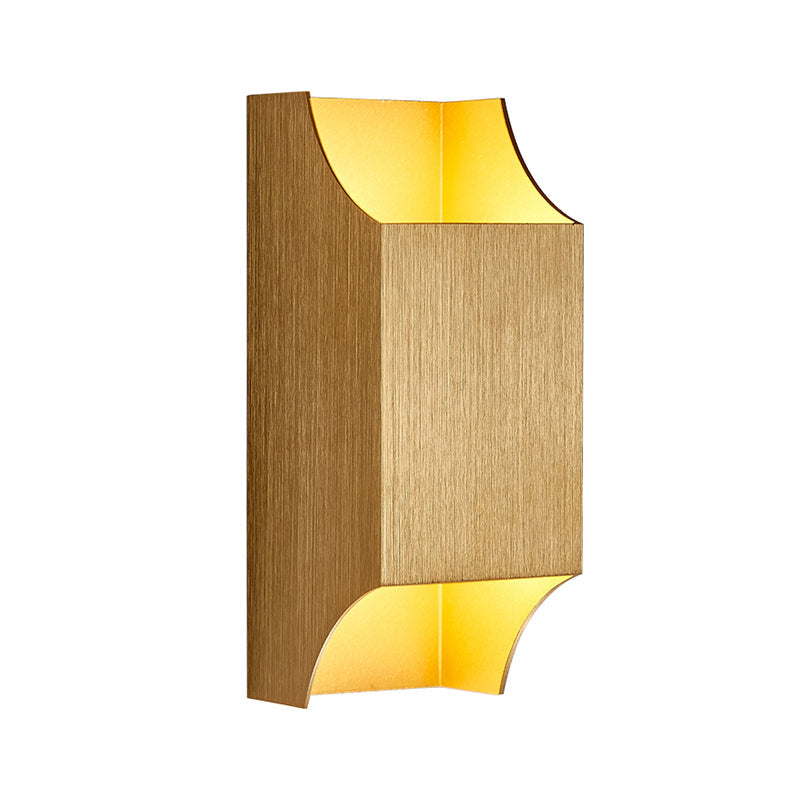 Avtoit | 1 Light Bedroom Up and Down LED Wall Lamp with Geometric Metal Shade Black/Grey/White Wall Mount Light