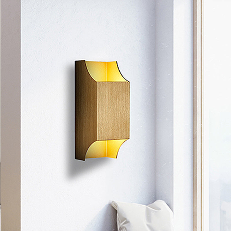 Avtoit | 1 Light Bedroom Up and Down LED Wall Lamp with Geometric Metal Shade Black/Grey/White Wall Mount Light