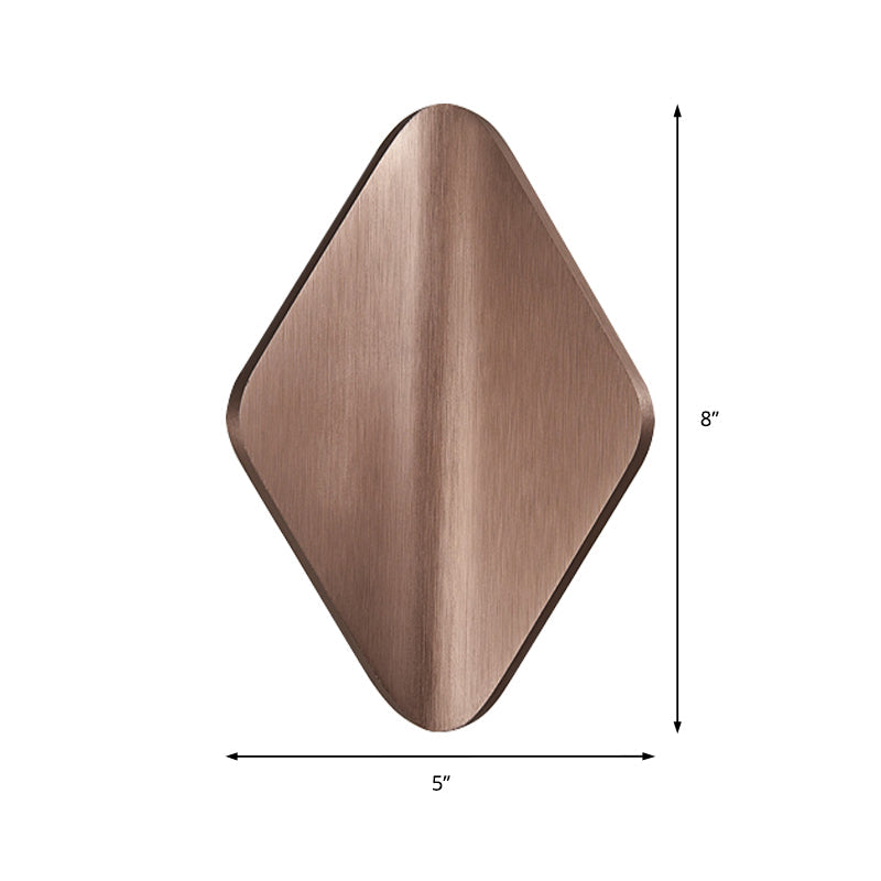 Avtoit | Concave Rhombus Metal Wall Light Modern LED Black/Gold/Coffee Wall Light Light for Living Room
