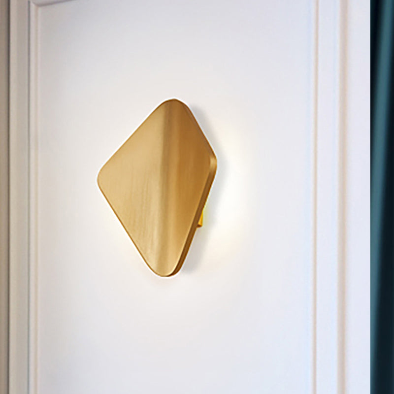 Avtoit | Concave Rhombus Metal Wall Light Modern LED Black/Gold/Coffee Wall Light Light for Living Room