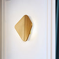 Avtoit | Concave Rhombus Metal Wall Light Modern LED Black/Gold/Coffee Wall Light Light for Living Room