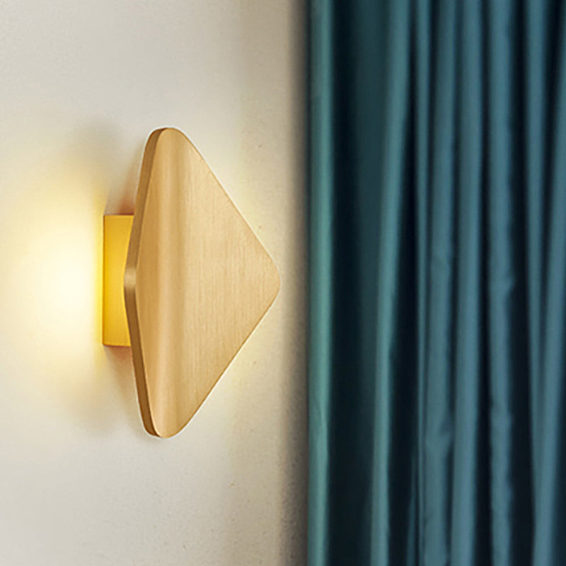 Avtoit | Concave Rhombus Metal Wall Light Modern LED Black/Gold/Coffee Wall Light Light for Living Room