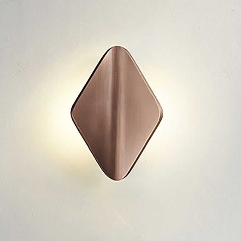 Avtoit | Concave Rhombus Metal Wall Light Modern LED Black/Gold/Coffee Wall Light Light for Living Room