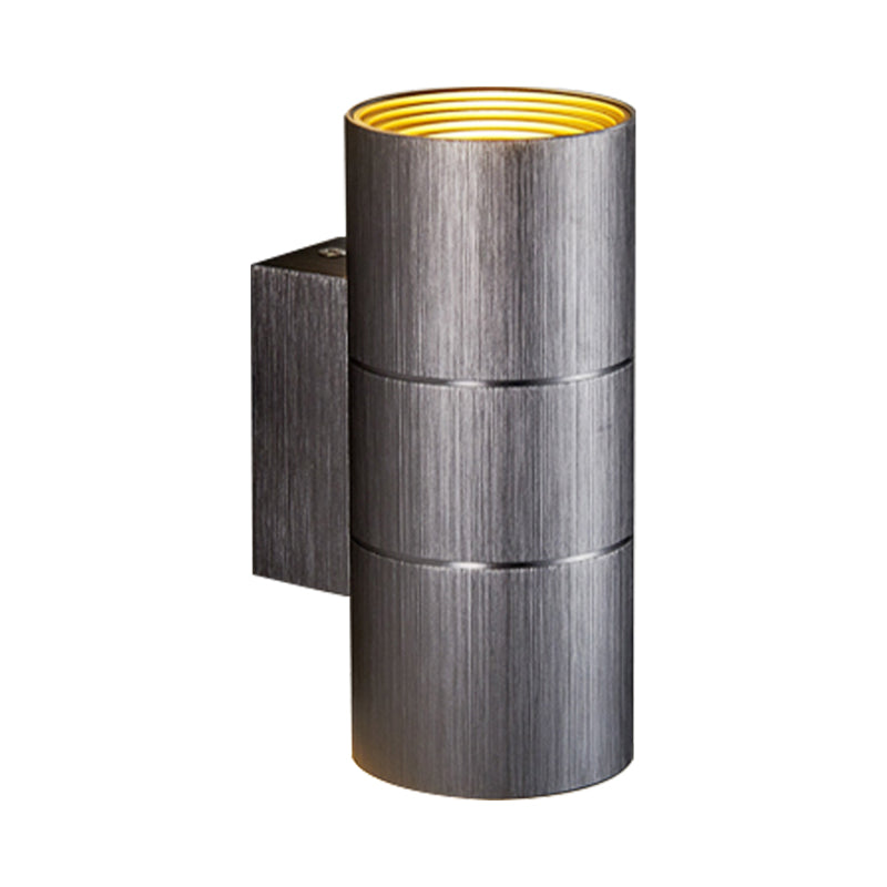 Avtoit | Tubular LED Up and Down Wall Lamp Modern Metal 1 Light Black/Grey/Gold Wall Lamp for Bathroom