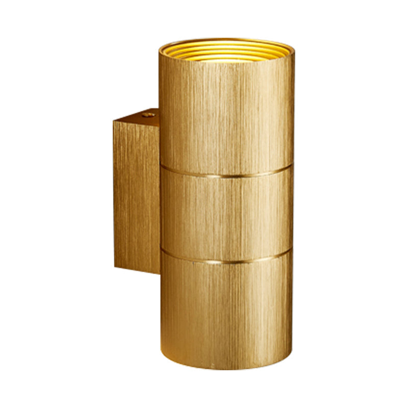 Avtoit | Tubular LED Up and Down Wall Lamp Modern Metal 1 Light Black/Grey/Gold Wall Lamp for Bathroom