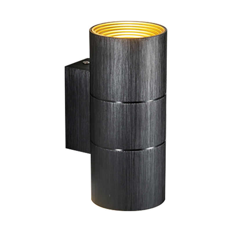 Avtoit | Tubular LED Up and Down Wall Lamp Modern Metal 1 Light Black/Grey/Gold Wall Lamp for Bathroom