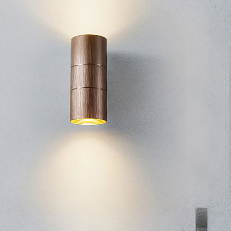Avtoit | Tubular LED Up and Down Wall Lamp Modern Metal 1 Light Black/Grey/Gold Wall Lamp for Bathroom