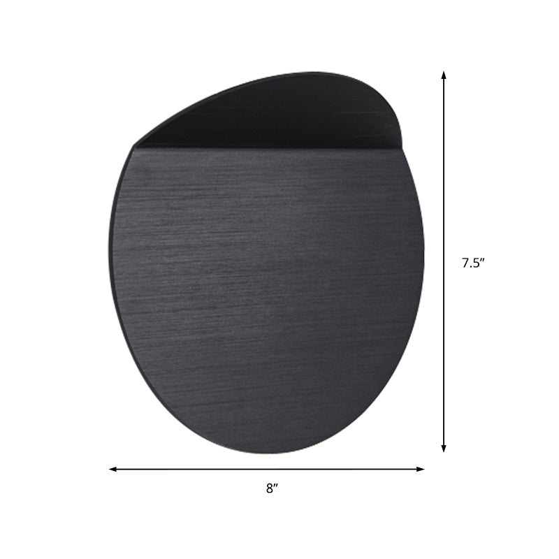 Avtoit | Contemporary round metal wall light black/gray/white LED wall-mounted light for hallway