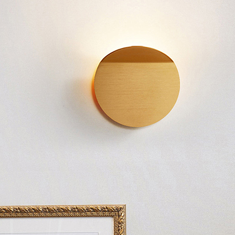 Avtoit | Contemporary round metal wall light black/gray/white LED wall-mounted light for hallway