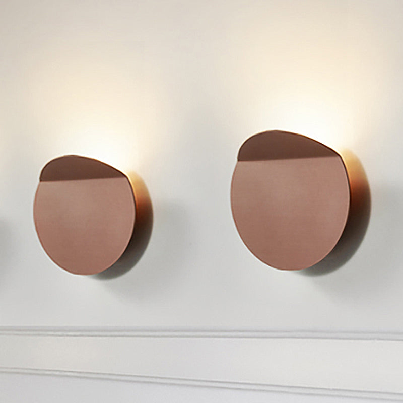 Avtoit | Contemporary round metal wall light black/gray/white LED wall-mounted light for hallway