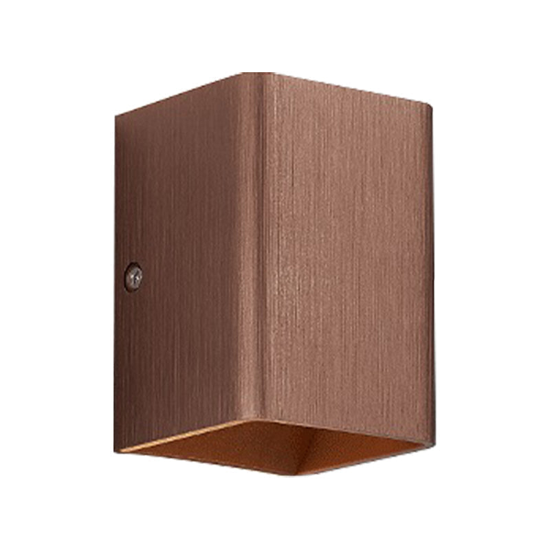 Avtoit | Cubist Metal Up and Down Wall Lamp Contemporary Bronze/Gold/White LED Wall Light for Living Room