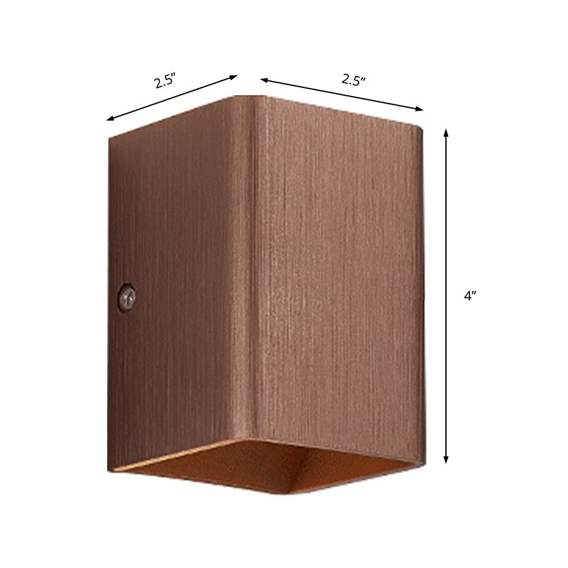 Avtoit | Cubist Metal Up and Down Wall Lamp Contemporary Bronze/Gold/White LED Wall Light for Living Room