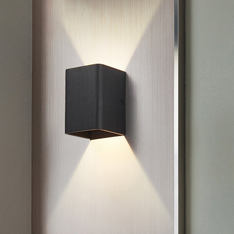 Avtoit | Cubist Metal Up and Down Wall Lamp Contemporary Bronze/Gold/White LED Wall Light for Living Room