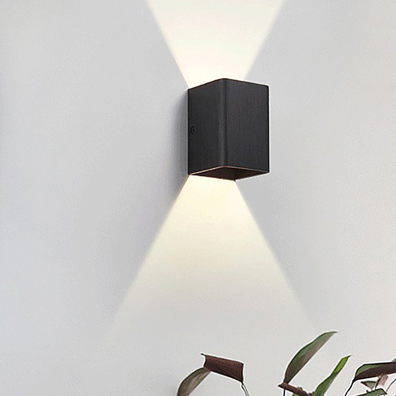 Avtoit | Cubist Metal Up and Down Wall Lamp Contemporary Bronze/Gold/White LED Wall Light for Living Room