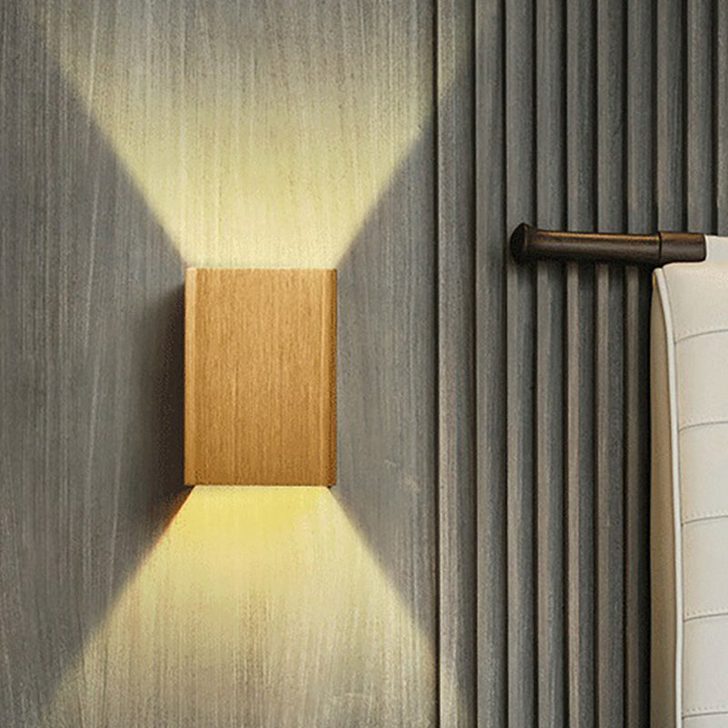 Avtoit | Cubist Metal Up and Down Wall Lamp Contemporary Bronze/Gold/White LED Wall Light for Living Room