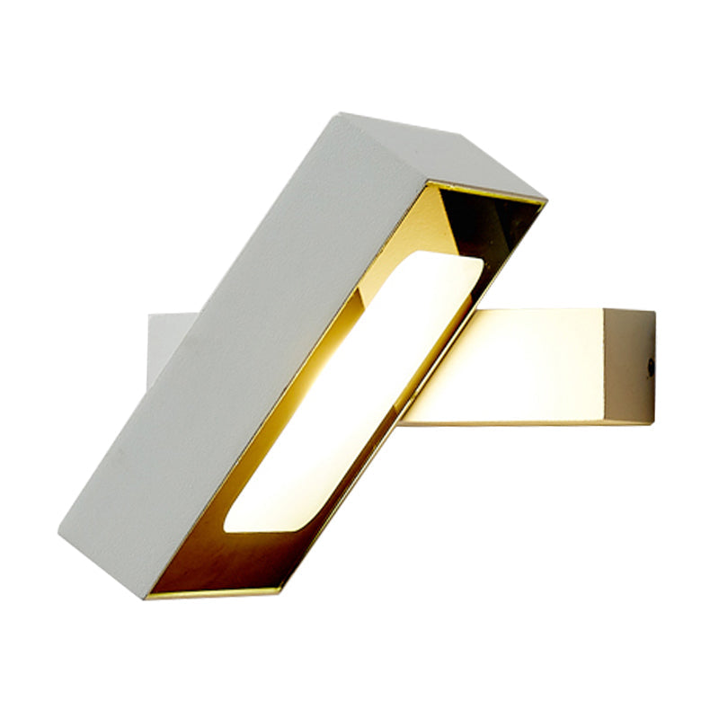 Avtoit | Rectangular Wall Light Modern Metal Black/White/Grey LED Wall Mount Light with Rotatable Design
