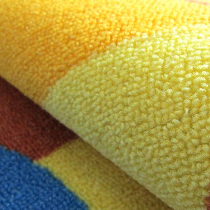 Avtoit | Colorful Back for Children Multi Color Animal Pattern Carpet Synthetic Stain Resistant Non-Slip Back Machine Washable Carpet for Preschool