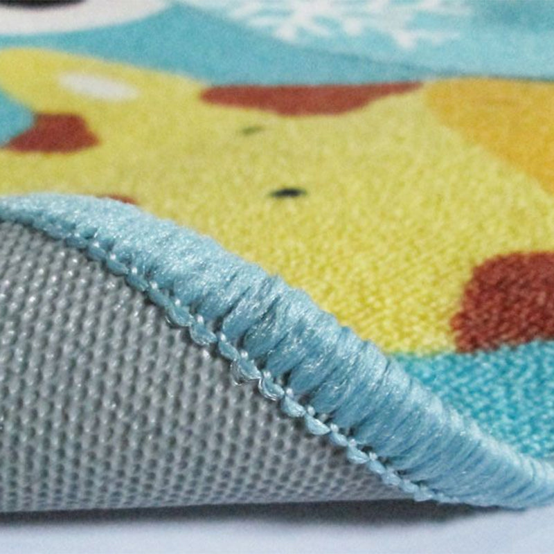 Avtoit | Colorful Back for Children Multi Color Animal Pattern Carpet Synthetic Stain Resistant Non-Slip Back Machine Washable Carpet for Preschool
