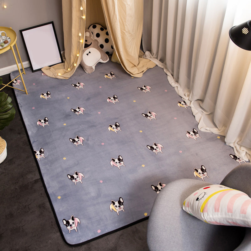 Avtoit | Beautiful Animal Digital Print Rug Multicolored Cartoon Rug Synthetic Non-Slip Back Machine Washable Stain-Resistant Rug for Playroom