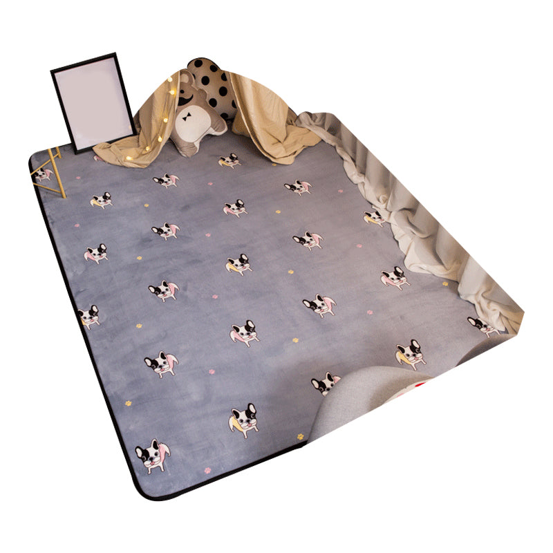 Avtoit | Beautiful Animal Digital Print Rug Multicolored Cartoon Rug Synthetic Non-Slip Back Machine Washable Stain-Resistant Rug for Playroom