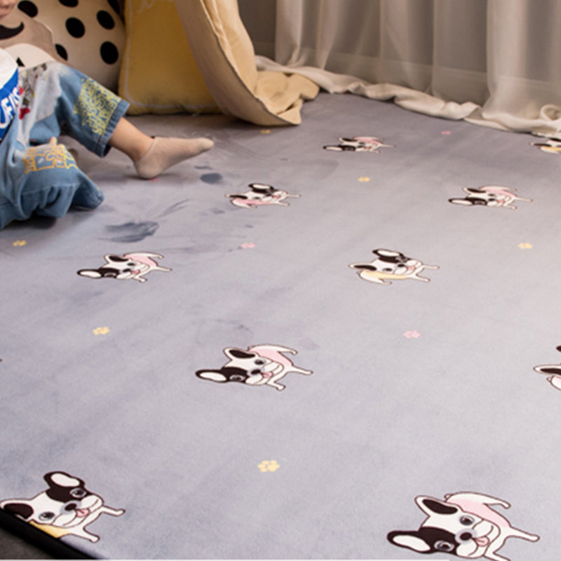 Avtoit | Beautiful Animal Digital Print Rug Multicolored Cartoon Rug Synthetic Non-Slip Back Machine Washable Stain-Resistant Rug for Playroom