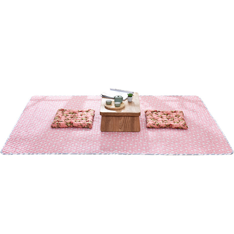 Avtoit | Aesthetics Botanic Carpet Multi-Color Nordic Carpet Cotton Machine Wash Padded Quilt Carpet