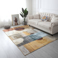 Avtoit | Multi Color Geometric Floral Carpet Cotton Mid-Century Modern Carpet Pet Friendly Anti-Slip Carpet for Room