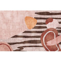 Avtoit | Mid-Century Living Room Rug Multicolored Architecture Color Block Rug Polyester Pet Friendly Non-Slip Washable Indoor Rug