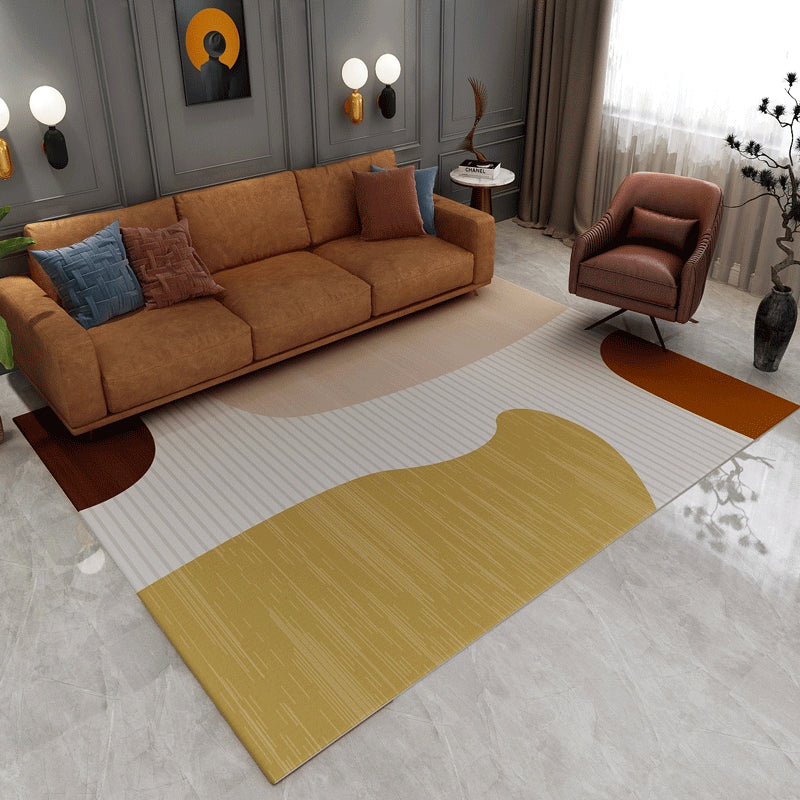 Avtoit | Contemporary Abstract Pattern Carpet Multicolor Polypropylene Carpet Non-Slip Pet Friendly Stain Resistant Carpet for Large Room