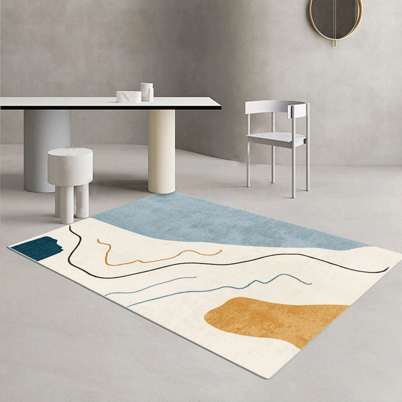 Avtoit | Contemporary Abstract Pattern Carpet Multicolor Polypropylene Carpet Non-Slip Pet Friendly Stain Resistant Carpet for Large Room