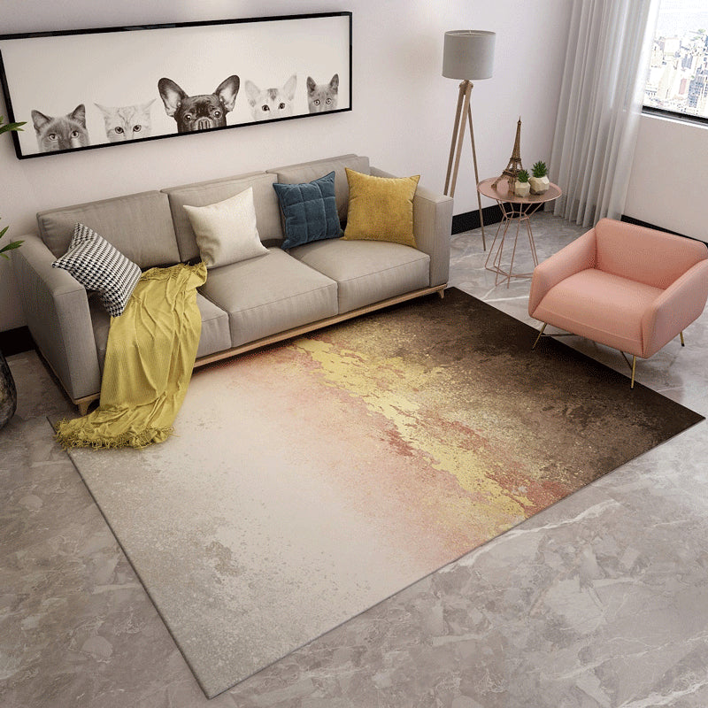 Avtoit | Contemporary Abstract Pattern Carpet Multicolor Polypropylene Carpet Non-Slip Pet Friendly Stain Resistant Carpet for Large Room