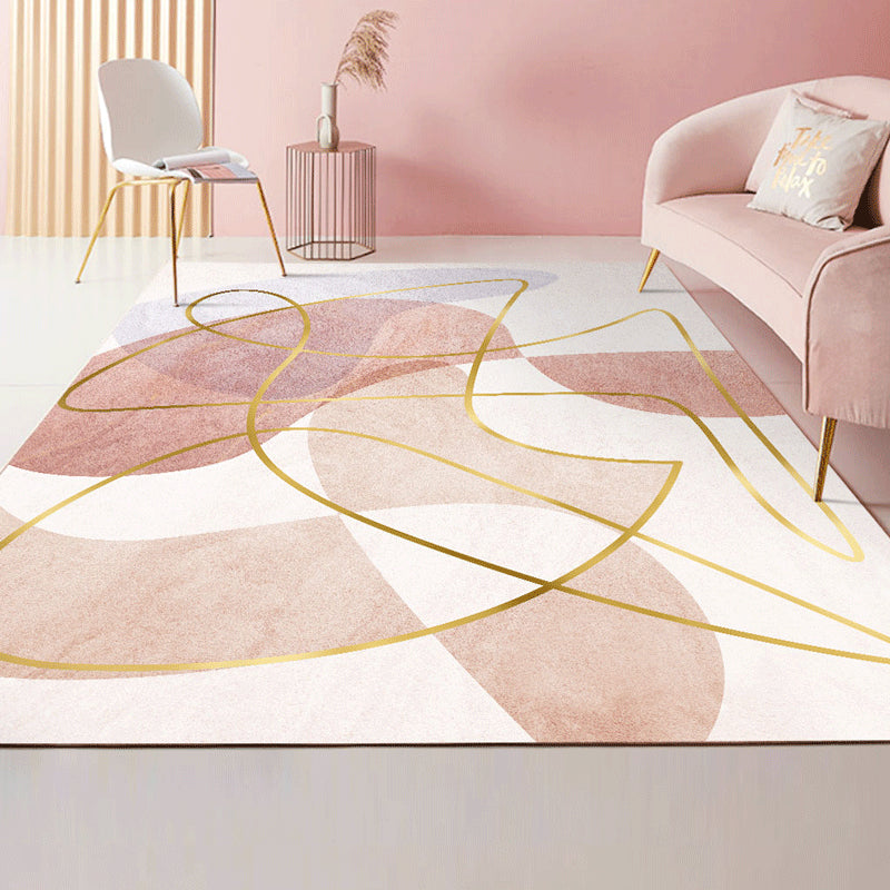 Avtoit | Contemporary Abstract Pattern Carpet Multicolor Polypropylene Carpet Non-Slip Pet Friendly Stain Resistant Carpet for Large Room