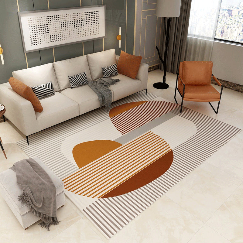 Avtoit | Contemporary Abstract Pattern Carpet Multicolor Polypropylene Carpet Non-Slip Pet Friendly Stain Resistant Carpet for Large Room