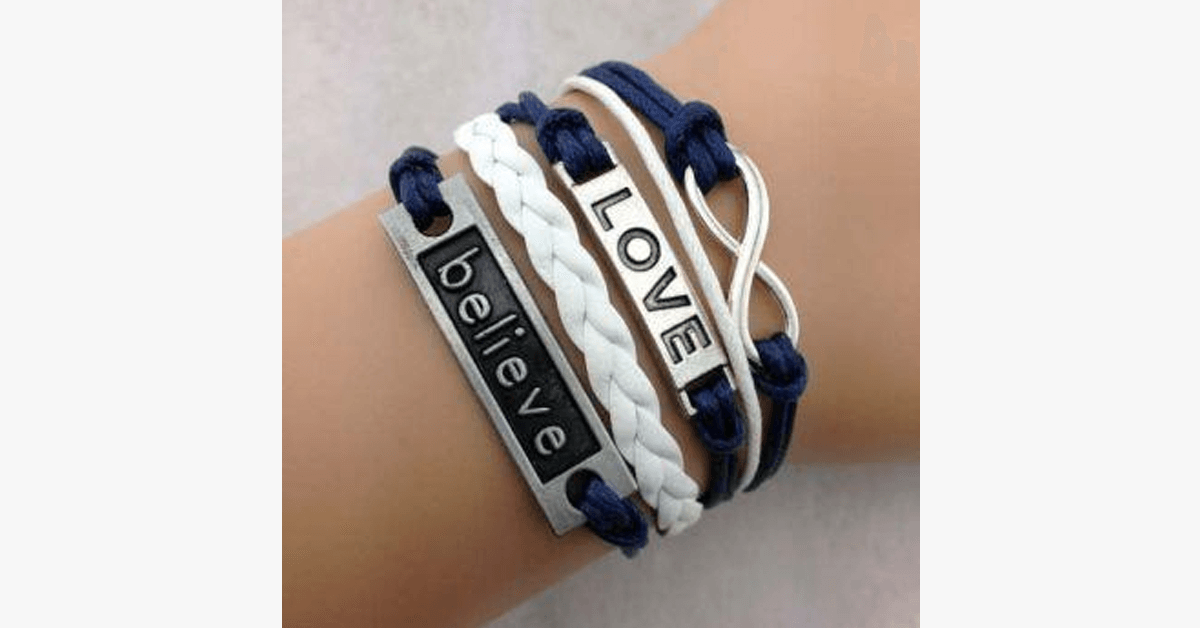 Avtoit | Believe in the Eternal Love Bracelet - Made of Leather - Celebrate True Love!