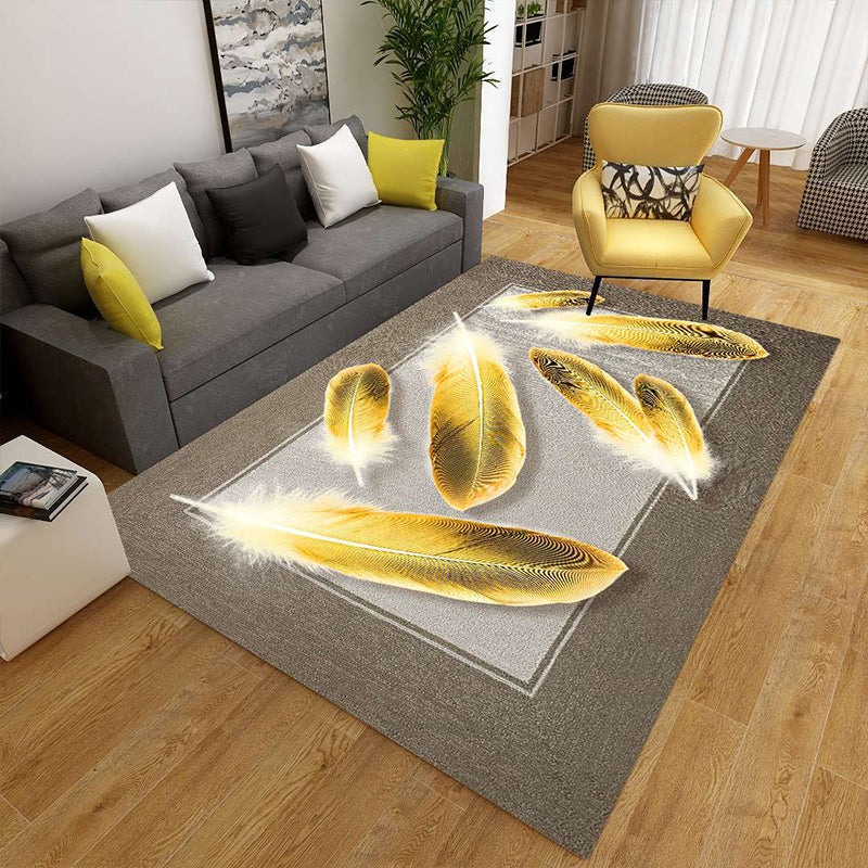 Avtoit | Minimalist 3D Geometric Rug Multi-Color Polypropylene Area Rug Pet-Friendly Non-Slip Machine Washable Rug for Large Room