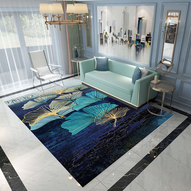 Avtoit | Nordic Abstract Botanical Carpet Multicolor Synthetic Carpet Non-slip Machine washable Pet friendly Area rug for Living room