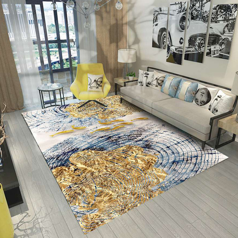 Avtoit | Nordic Abstract Botanical Carpet Multicolor Synthetic Carpet Non-slip Machine washable Pet friendly Area rug for Living room