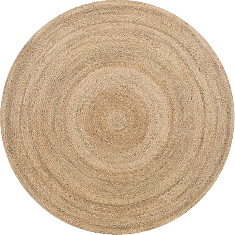 Avtoit | Multi-Color Living Room Rug Rustic Solid Color Carpet Natural Jute Pet Friendly Washable Non-Slip Mat Rug