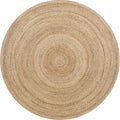 Avtoit | Multi-Color Living Room Rug Rustic Solid Color Carpet Natural Jute Pet Friendly Washable Non-Slip Mat Rug