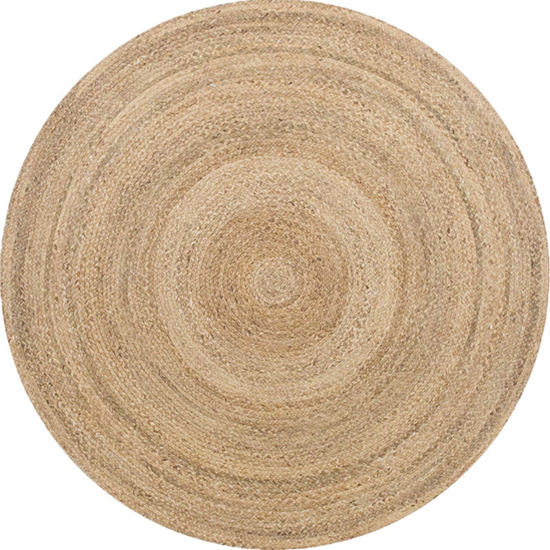 Avtoit | Multi-Color Living Room Rug Rustic Solid Color Carpet Natural Jute Pet Friendly Washable Non-Slip Mat Rug