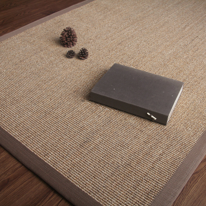 Avtoit | Brown Living Room Carpet Country Landscape Simple Carpet Sisal Non-slip Pet Friendly Washable Area Rug
