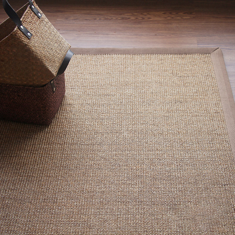 Avtoit | Brown Living Room Carpet Country Landscape Simple Carpet Sisal Non-slip Pet Friendly Washable Area Rug