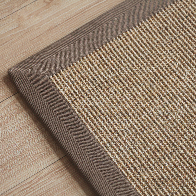 Avtoit | Brown Living Room Carpet Country Landscape Simple Carpet Sisal Non-slip Pet Friendly Washable Area Rug