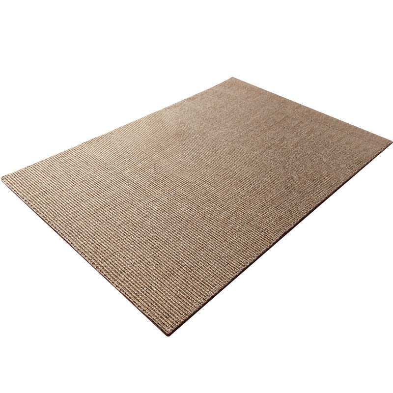 Avtoit | Lodge Home Rug Light Brown Solid Color Rug Sisal Woven Pet Friendly Machine Washable Non-Slip Rug
