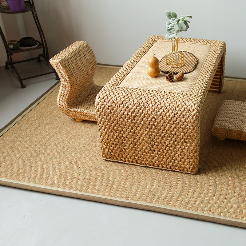 Avtoit | Japanese Style Rustic Carpet Multicolored Simple Carpet Washable Stain Resistant Non-Slip Underlay Carpet for Bedroom