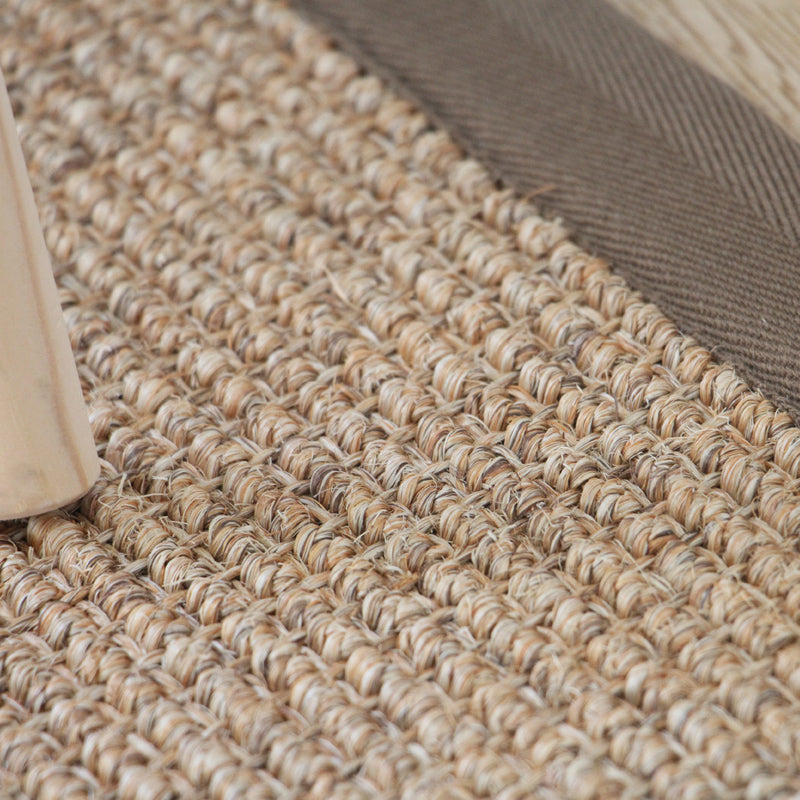 Avtoit | Premium Solid Area Rug Light Brown Wooden Style Carpet Sisal Non-Slip Pet-Friendly Machine Washable Rug for Home