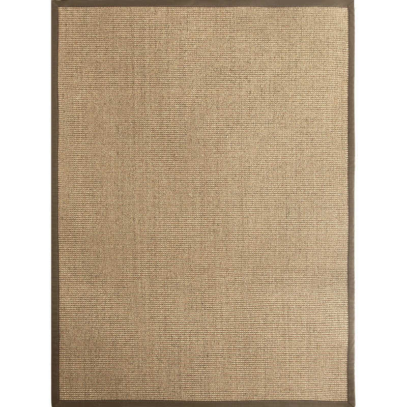 Avtoit | Premium Solid Area Rug Light Brown Wooden Style Carpet Sisal Non-Slip Pet-Friendly Machine Washable Rug for Home
