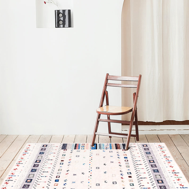 Avtoit | Moroccan Home Area Rug Multicolored Pattern Rug Polypropylene Pet-Friendly Machine Washable Rug